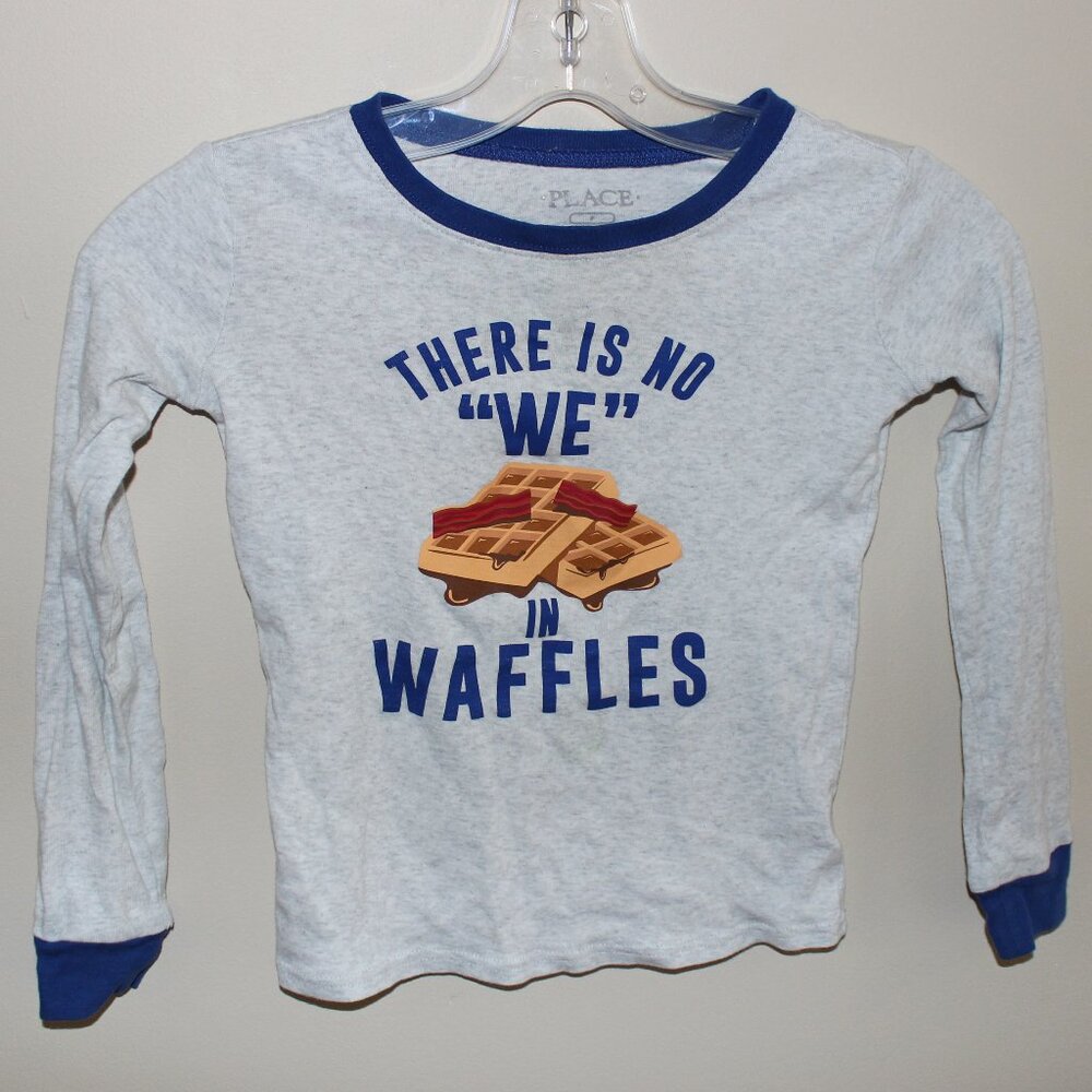 FREE WITH ANY BUY❤️There Is No "We" In Waffles kids pajamas snug bacon heather